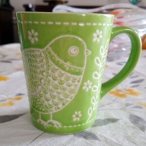 🍃Green🍃 Ceramic Bird mug